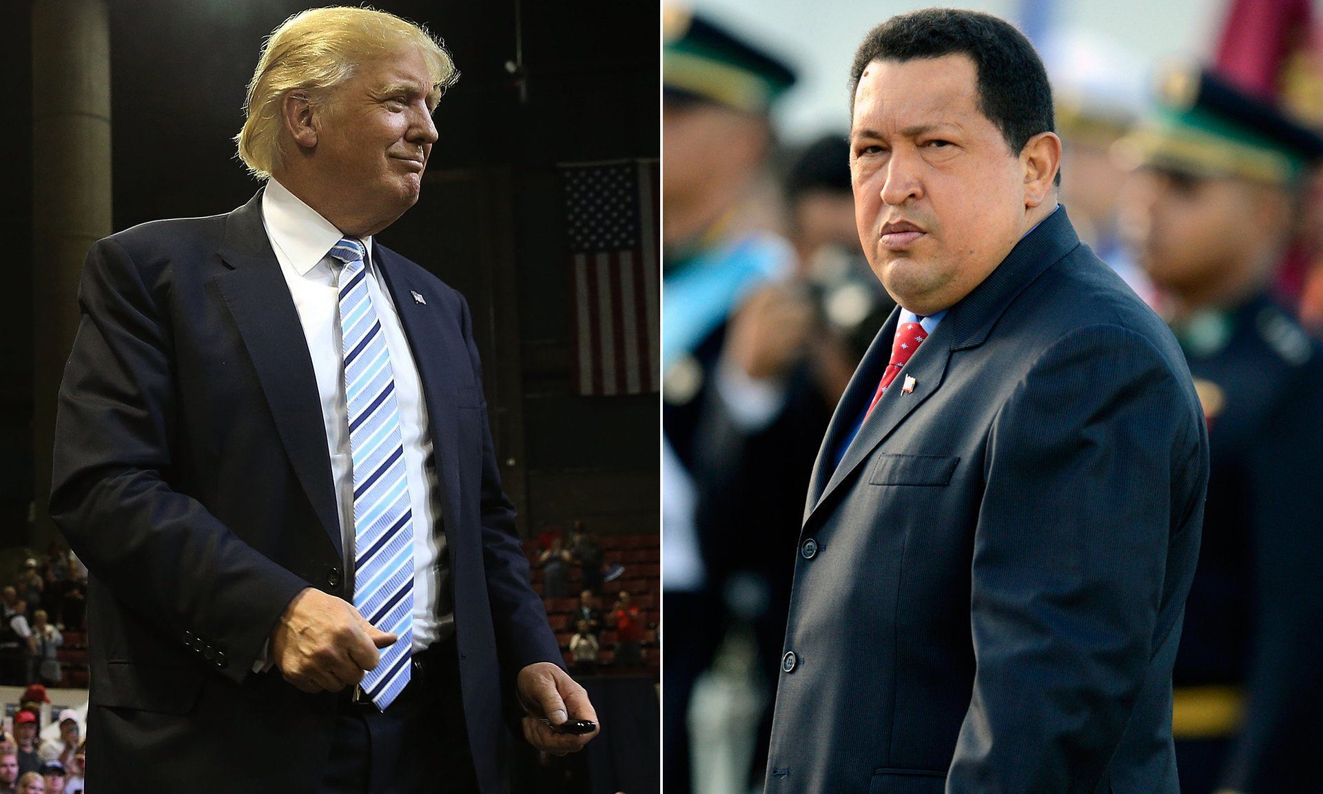 oth Trump and Chávez had their own TV shows. Composite: Getty Images 