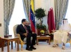 Venezuela's President Nicolás Maduro in a meeting in Qatar with Emir Tamin bib Hamad Al Thani (File photo)