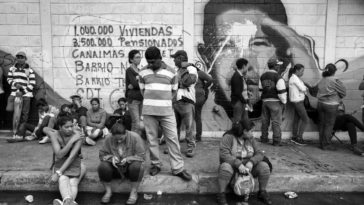 Residents of Barquisimeto wait on a food line, June 2016. Hunger across Venezuela is rising because of shortages. People often wait hours in lines that are miles long for meager supplies. As tension and discontent among the civilian population increases, violence has spread.